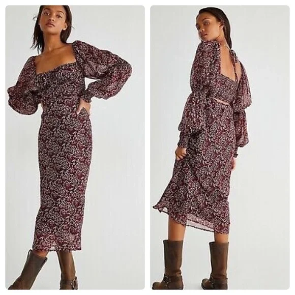 halley ruched midi dress Halley Ruched Paisley Print Midi Dress